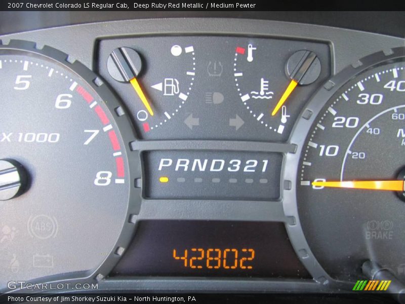 Deep Ruby Red Metallic / Medium Pewter 2007 Chevrolet Colorado LS Regular Cab