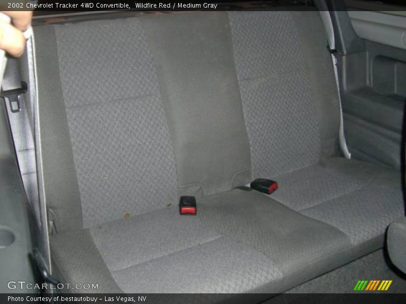 Wildfire Red / Medium Gray 2002 Chevrolet Tracker 4WD Convertible