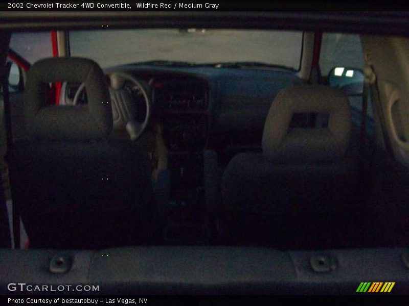 Wildfire Red / Medium Gray 2002 Chevrolet Tracker 4WD Convertible
