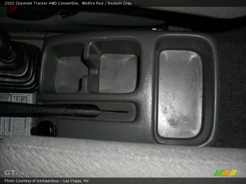 Wildfire Red / Medium Gray 2002 Chevrolet Tracker 4WD Convertible