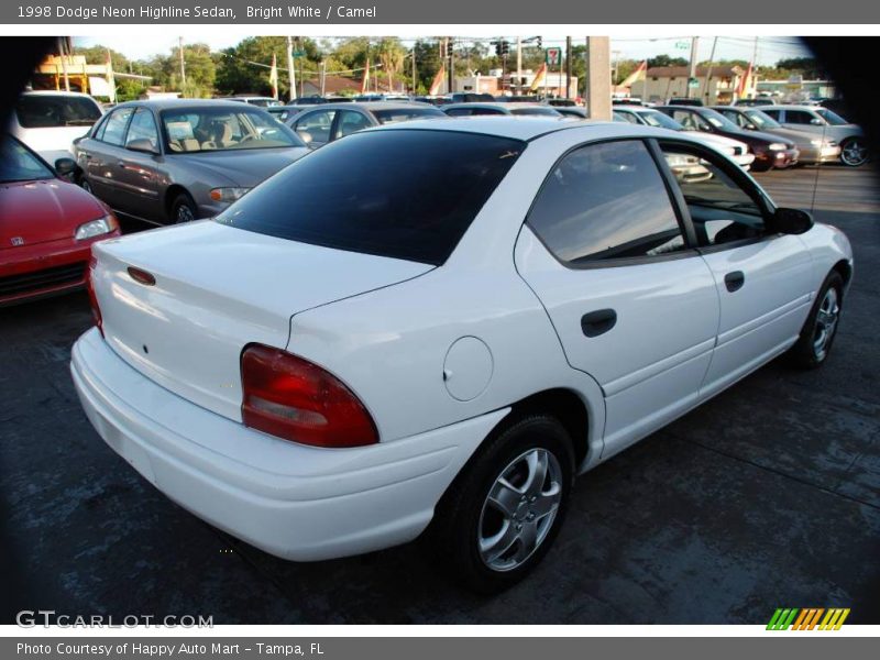 Bright White / Camel 1998 Dodge Neon Highline Sedan