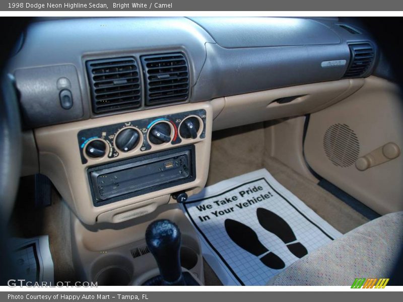 Bright White / Camel 1998 Dodge Neon Highline Sedan
