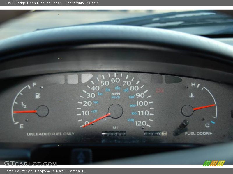 Bright White / Camel 1998 Dodge Neon Highline Sedan