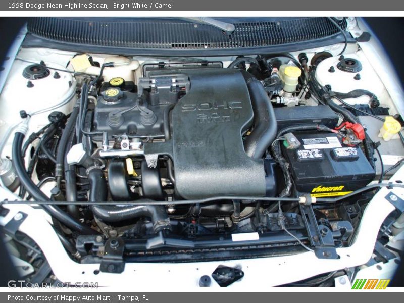 Bright White / Camel 1998 Dodge Neon Highline Sedan