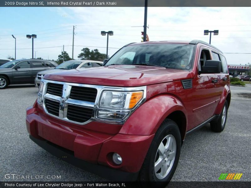 Inferno Red Crystal Pearl / Dark Khaki 2009 Dodge Nitro SE