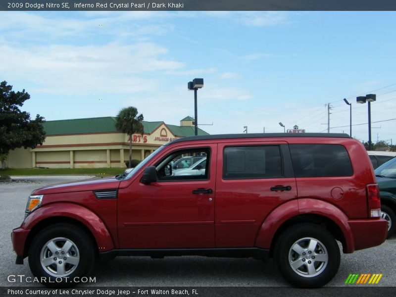 Inferno Red Crystal Pearl / Dark Khaki 2009 Dodge Nitro SE