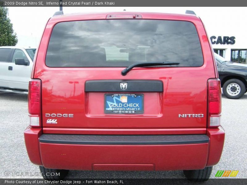 Inferno Red Crystal Pearl / Dark Khaki 2009 Dodge Nitro SE