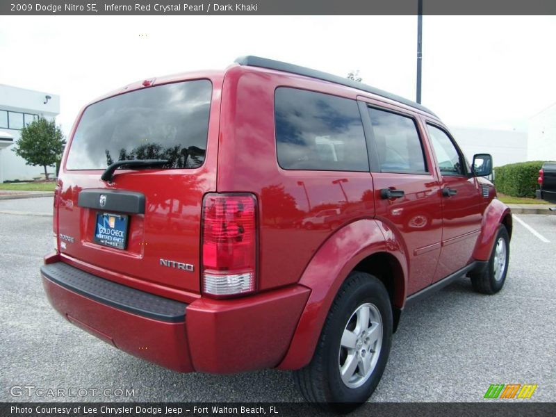 Inferno Red Crystal Pearl / Dark Khaki 2009 Dodge Nitro SE