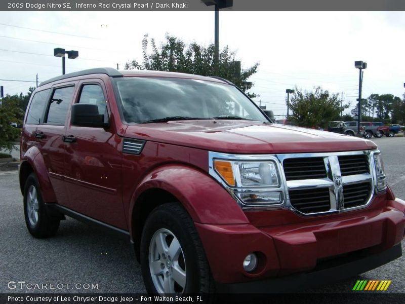 Inferno Red Crystal Pearl / Dark Khaki 2009 Dodge Nitro SE