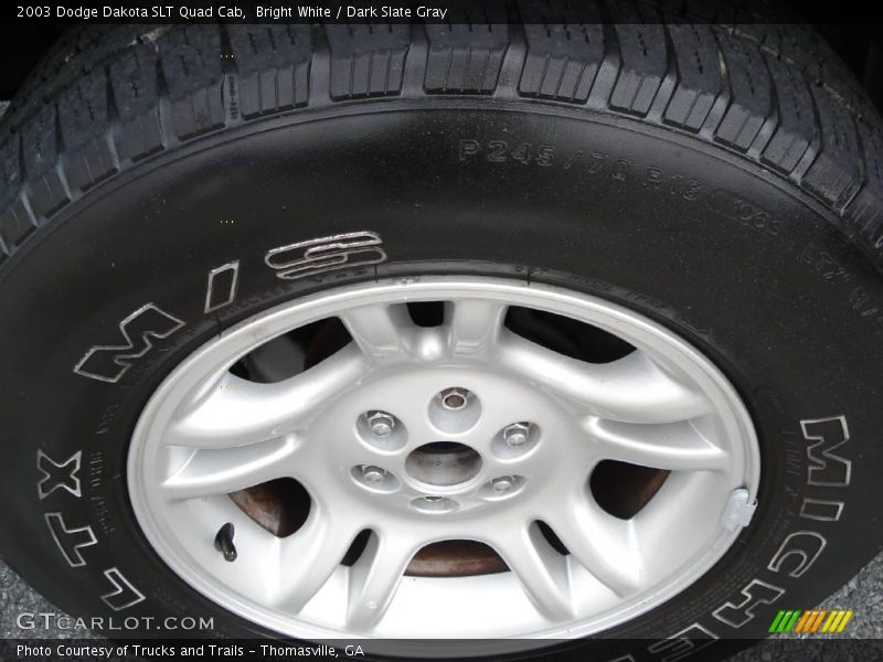 Bright White / Dark Slate Gray 2003 Dodge Dakota SLT Quad Cab
