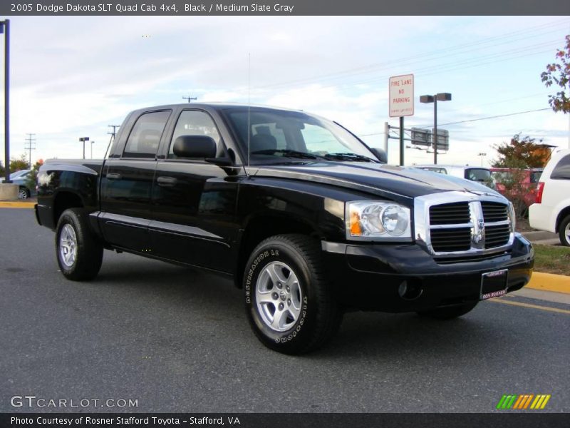 Black / Medium Slate Gray 2005 Dodge Dakota SLT Quad Cab 4x4