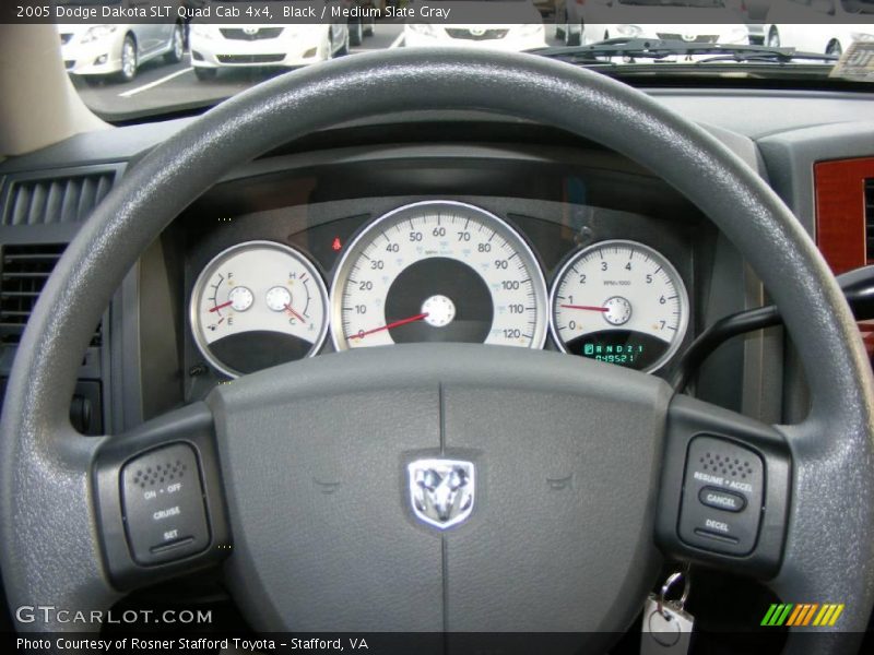 Black / Medium Slate Gray 2005 Dodge Dakota SLT Quad Cab 4x4