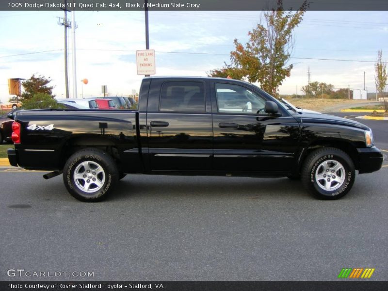Black / Medium Slate Gray 2005 Dodge Dakota SLT Quad Cab 4x4