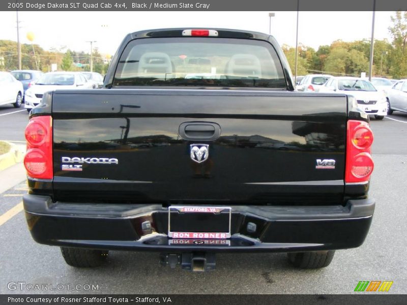 Black / Medium Slate Gray 2005 Dodge Dakota SLT Quad Cab 4x4