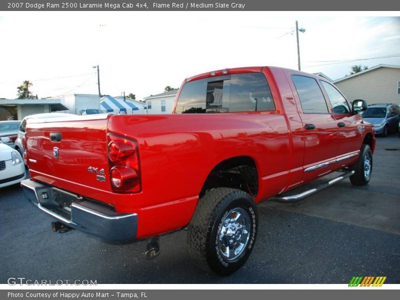 Flame Red / Medium Slate Gray 2007 Dodge Ram 2500 Laramie Mega Cab 4x4