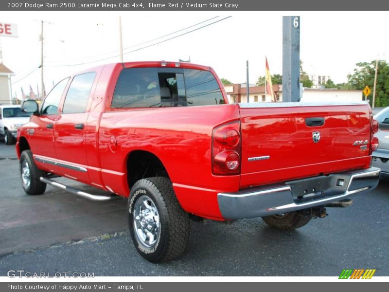 Flame Red / Medium Slate Gray 2007 Dodge Ram 2500 Laramie Mega Cab 4x4