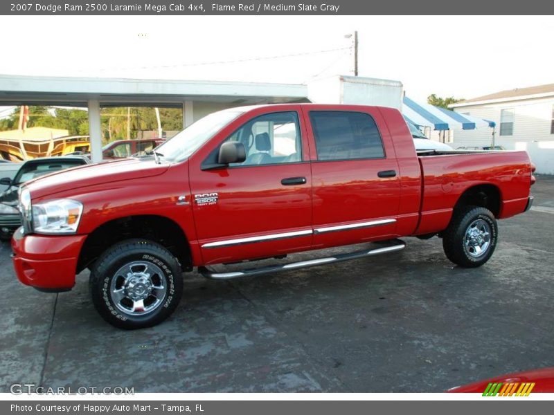 Flame Red / Medium Slate Gray 2007 Dodge Ram 2500 Laramie Mega Cab 4x4
