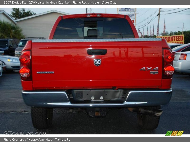 Flame Red / Medium Slate Gray 2007 Dodge Ram 2500 Laramie Mega Cab 4x4
