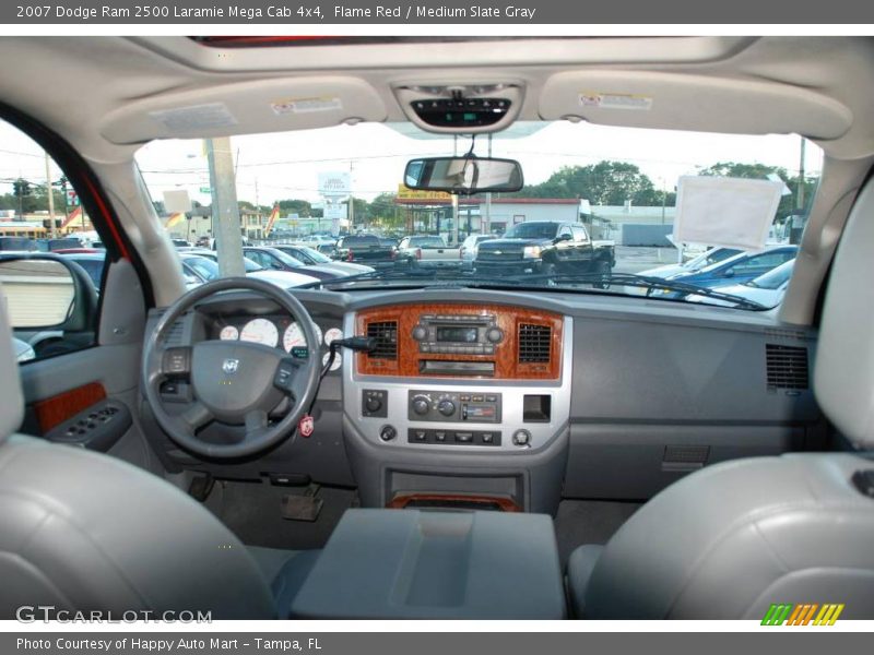 Flame Red / Medium Slate Gray 2007 Dodge Ram 2500 Laramie Mega Cab 4x4