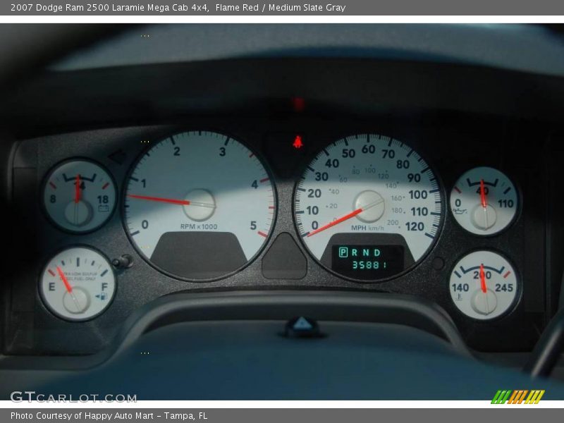 Flame Red / Medium Slate Gray 2007 Dodge Ram 2500 Laramie Mega Cab 4x4
