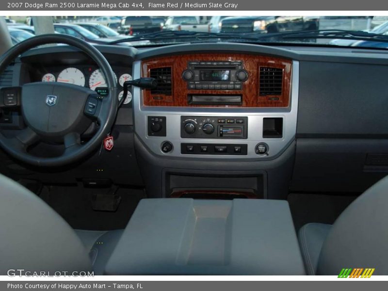 Flame Red / Medium Slate Gray 2007 Dodge Ram 2500 Laramie Mega Cab 4x4