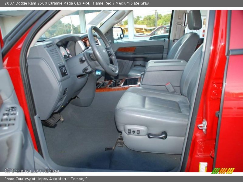 Flame Red / Medium Slate Gray 2007 Dodge Ram 2500 Laramie Mega Cab 4x4