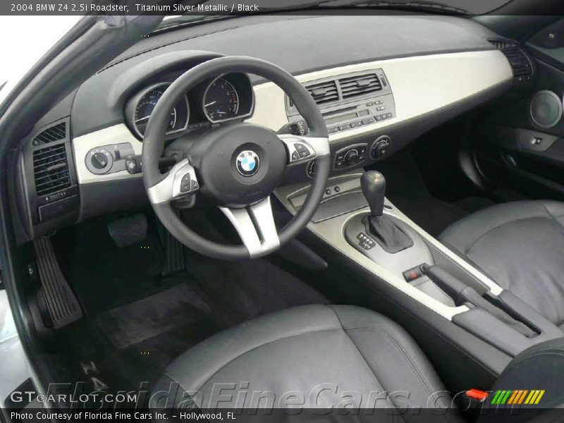 Titanium Silver Metallic / Black 2004 BMW Z4 2.5i Roadster