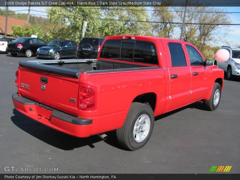 Flame Red / Dark Slate Gray/Medium Slate Gray 2008 Dodge Dakota SLT Crew Cab 4x4