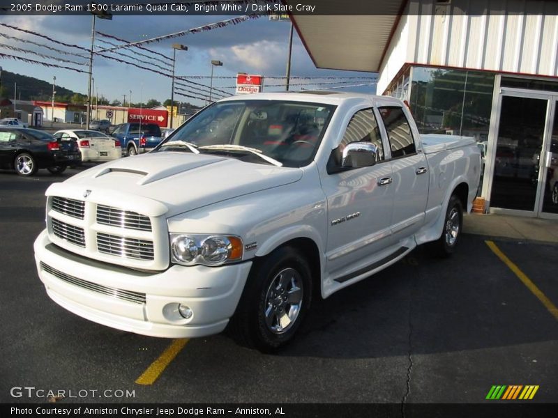 Bright White / Dark Slate Gray 2005 Dodge Ram 1500 Laramie Quad Cab