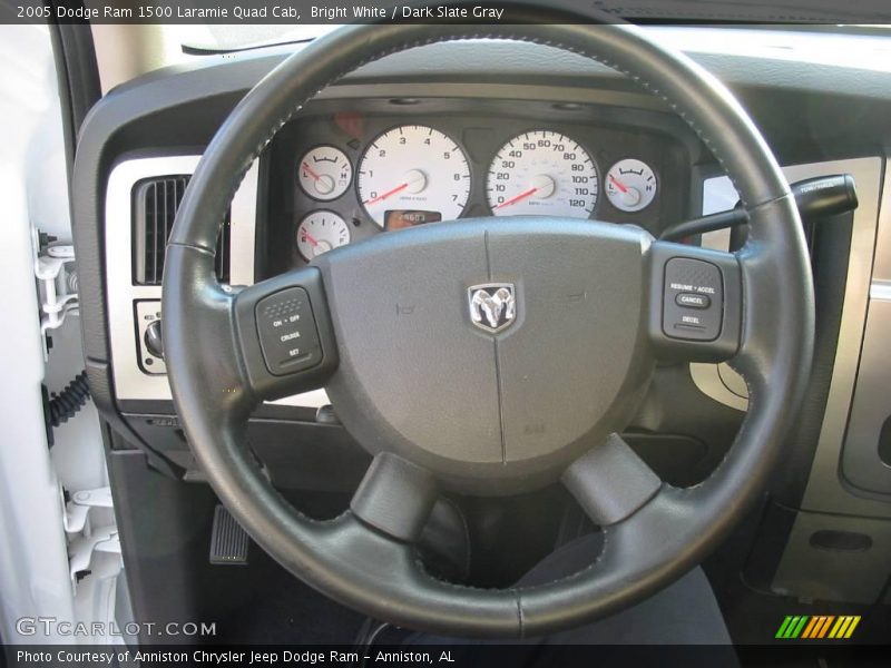 Bright White / Dark Slate Gray 2005 Dodge Ram 1500 Laramie Quad Cab