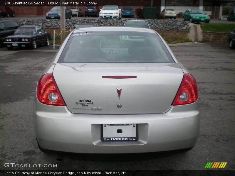 Liquid Silver Metallic / Ebony 2006 Pontiac G6 Sedan