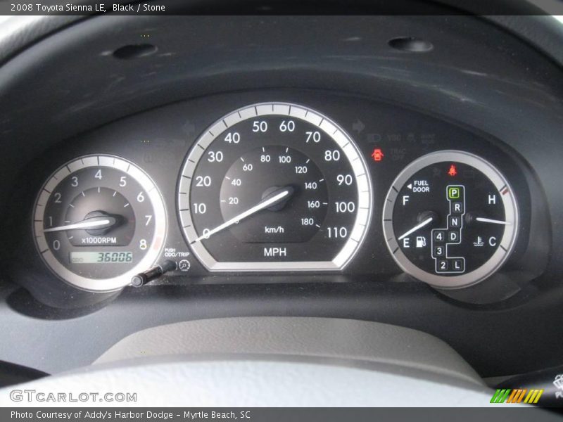 Black / Stone 2008 Toyota Sienna LE