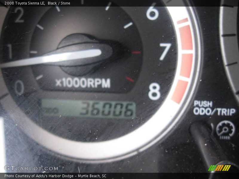 Black / Stone 2008 Toyota Sienna LE