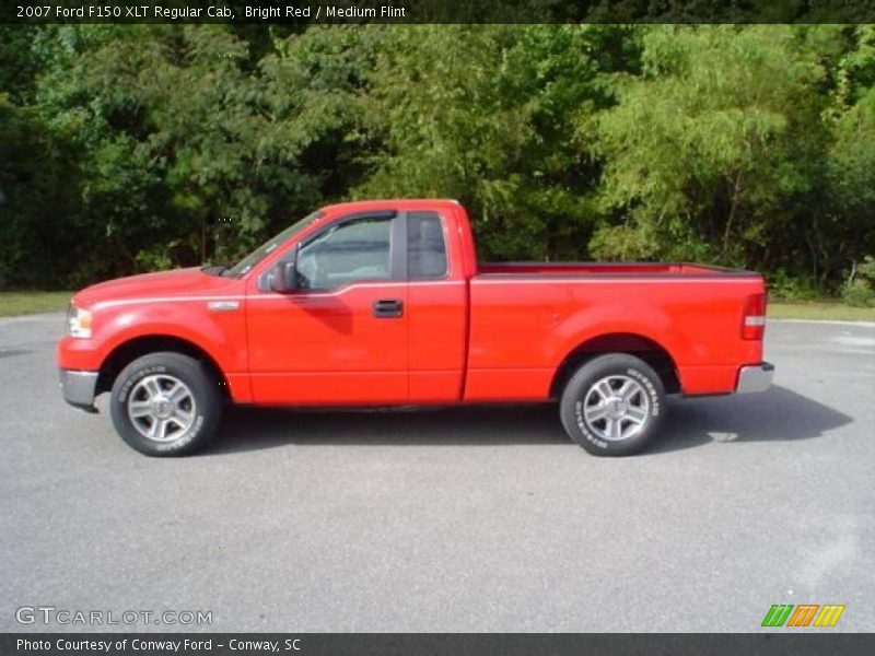 Bright Red / Medium Flint 2007 Ford F150 XLT Regular Cab