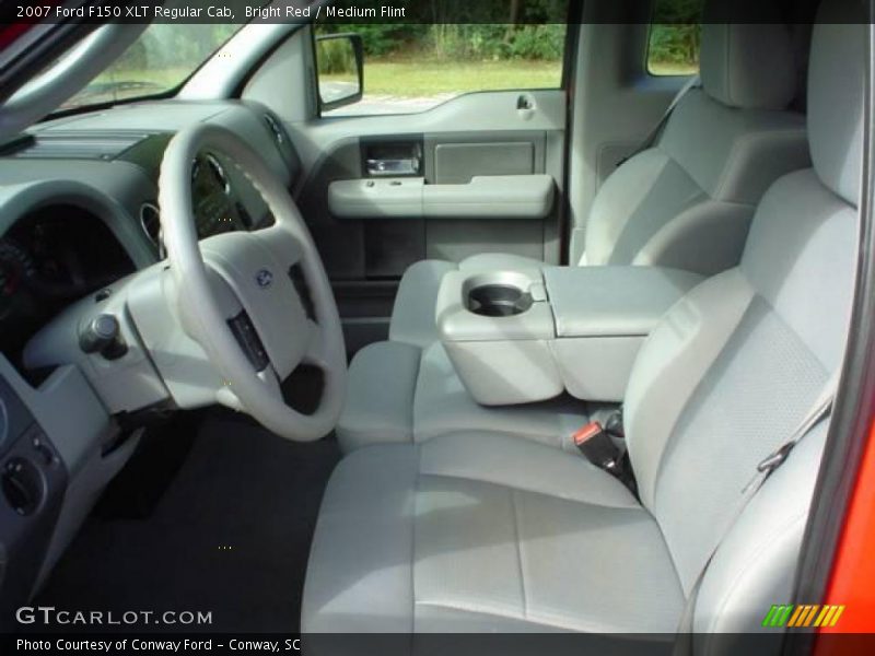 Bright Red / Medium Flint 2007 Ford F150 XLT Regular Cab