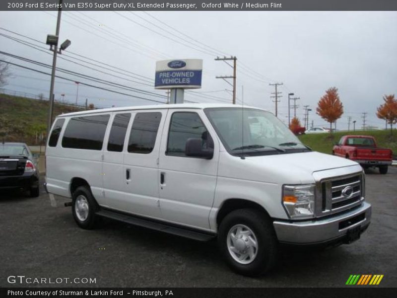 Oxford White / Medium Flint 2009 Ford E Series Van E350 Super Duty XL Extended Passenger