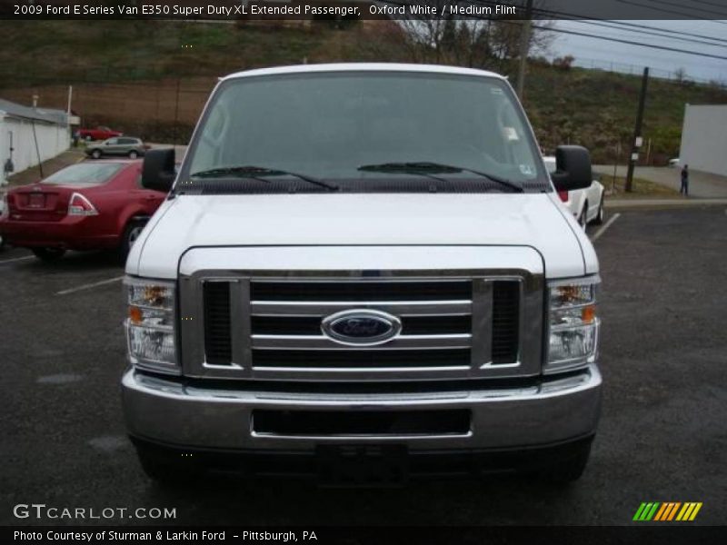 Oxford White / Medium Flint 2009 Ford E Series Van E350 Super Duty XL Extended Passenger