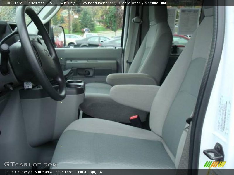 Oxford White / Medium Flint 2009 Ford E Series Van E350 Super Duty XL Extended Passenger