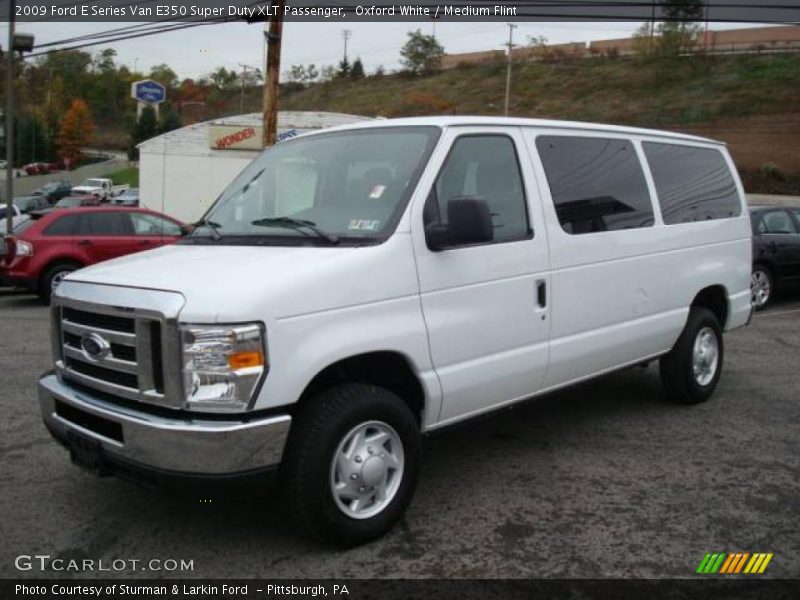 Oxford White / Medium Flint 2009 Ford E Series Van E350 Super Duty XLT Passenger