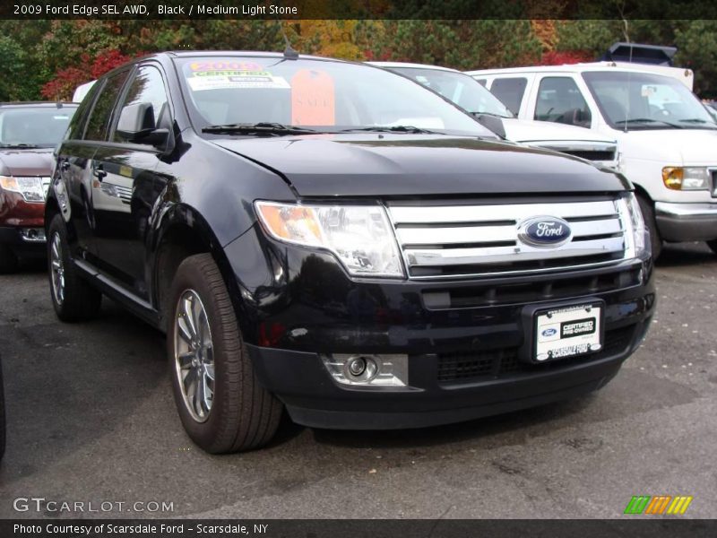 Black / Medium Light Stone 2009 Ford Edge SEL AWD