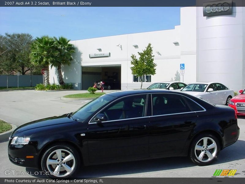 Brilliant Black / Ebony 2007 Audi A4 3.2 Sedan