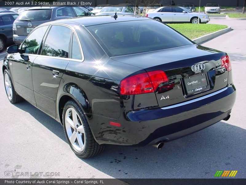 Brilliant Black / Ebony 2007 Audi A4 3.2 Sedan