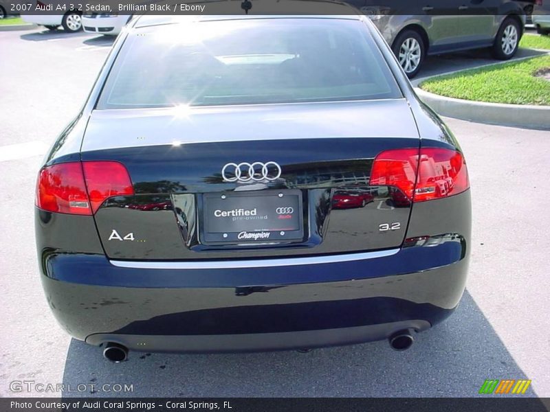 Brilliant Black / Ebony 2007 Audi A4 3.2 Sedan