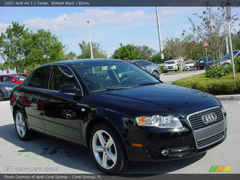 Brilliant Black / Ebony 2007 Audi A4 3.2 Sedan