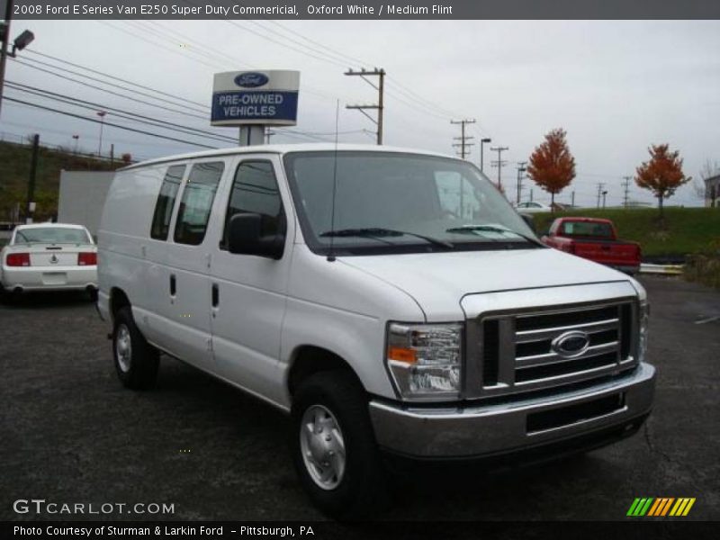 Oxford White / Medium Flint 2008 Ford E Series Van E250 Super Duty Commericial