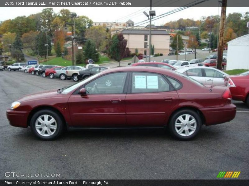 Merlot Pearl Clearcoat / Medium/Dark Pebble 2005 Ford Taurus SEL