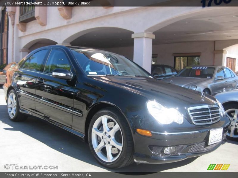 Black / Black 2007 Mercedes-Benz C 230 Sport