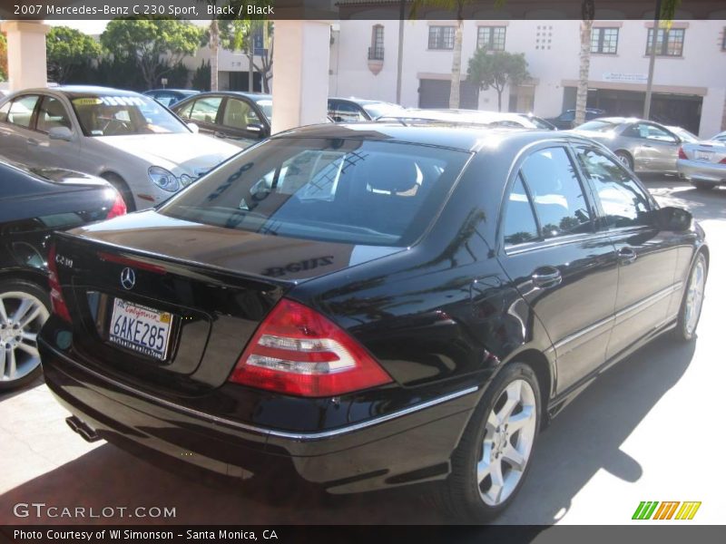 Black / Black 2007 Mercedes-Benz C 230 Sport