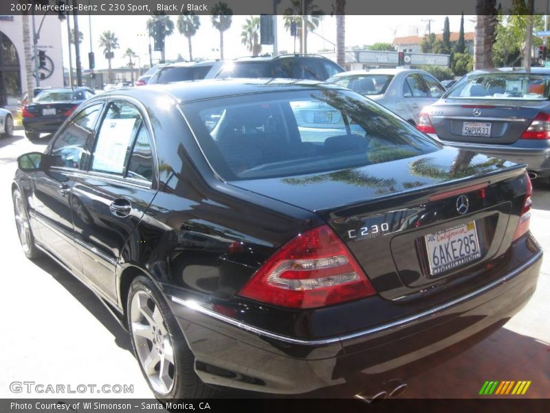 Black / Black 2007 Mercedes-Benz C 230 Sport