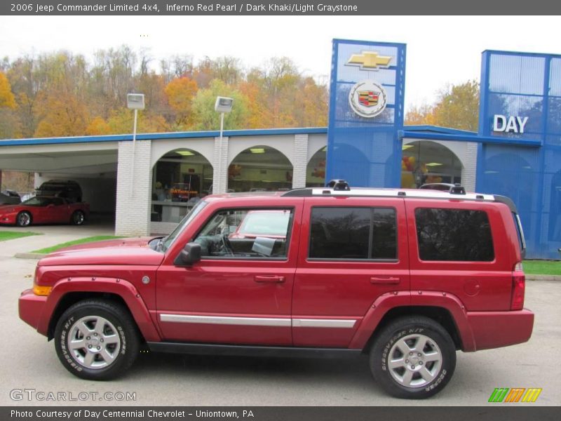 Inferno Red Pearl / Dark Khaki/Light Graystone 2006 Jeep Commander Limited 4x4